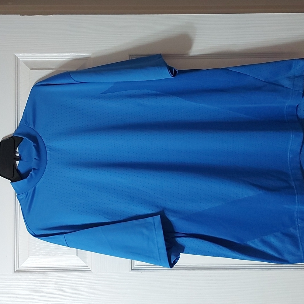 Nike Golf Men T-Shirt Dri Fit Solid Blue Athletic Stretch XL